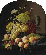 Severin Roesen A Still Life with Grapes oil on canvas